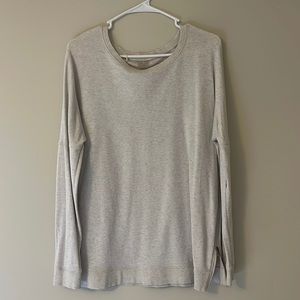 Calia womens sweater with zipper detail size medium heather oatmeal color